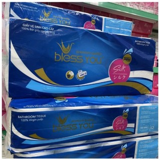  Lốc 10 cuộn giấy vệ sinh Bless You Silk  không lõi   hàng chính hãng - G411 