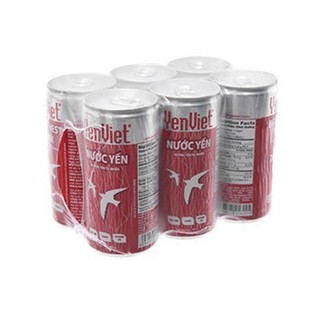 NƯỚC YẾN LON VỊ NGUYÊN BẢN Yến Việt lốc 6 lon  X 190ML - YVL