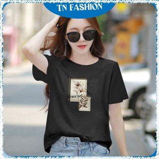 Áo Thun Nữ Dáng Rộng In HÌNH - Áo Phông Form Rộng Oversize Premium100%  Cotton 250GSM