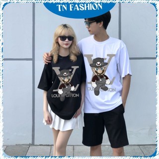 Áo Thun Unisex Cotton Nam Nữ In Hình LV Mario 2 Phong Cách Nam Nữ Cao Cấp, Áo Phông Form Rộng Chất Vải Cotton Cao Cấp