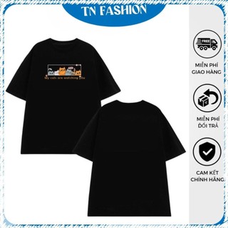 Áo Thun Unisex Ngắn Tay Nam Nữ Cổ Tròn Form Rộng In Hình, Áo Phông Oversize Premium 100%  Cotton 250GSM