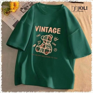 Áo Thun Nữ, Áo Phông Nam Nữ Unisex Tay Lỡ Mã TN Gấu Vin In Hình Chất Cotton Form Rộng Phong Cách Ulzzang