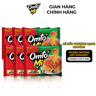 Mì Nấu OMTOMI Xốt Spaghetti - Combo 6 Gói X 139GR