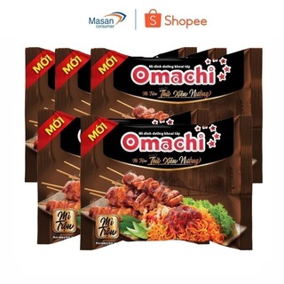  Combo 5 Mì Gói Omachi Thịt Xiên Nướng 82G