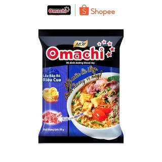  Mì Omachi Hương Vị Lẩu Bắp Bò Riêu Cua Gói 80g