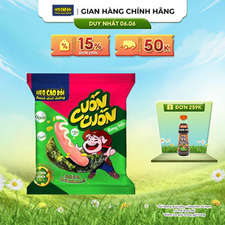Xúc Xích Tiệt Trùng Heo Cao Bồi Cuốn Cuốn Rong Biển Gói X (3Cây X 13Gr + 1Gói Xốt 5.5Gr + 1Gói Rong Biển 2Gr + 1Gói Hạt
