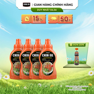 Combo 4 Tương Ớt CHIN-SU Phở Bún Miến Chai 235g