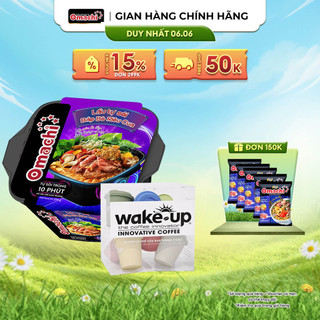 Combo Omachi Lẩu Tự Sôi Bắp Bò Riêu Cua 276g + Hộp Wake-Up Viên Cà Phê Hòa Tan Sấy Thăng Hoa - 7 Cấp Độ