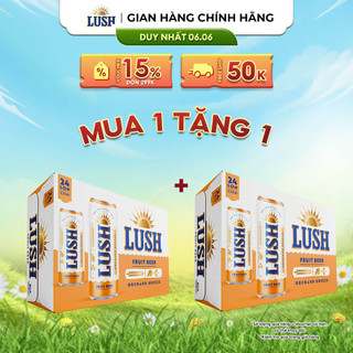 Bia Lush Orchard Breeze vị Mơ Đào Thơm Dịu - Thùng 24 Lon 330ML (Nồng độ cồn 4%)