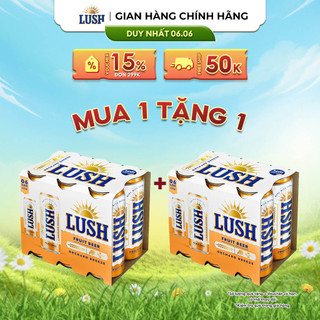 Bia Lush Orchard Breeze vị Mơ Đào Thơm Dịu - Lốc 6 lon x 330ml (Nồng độ cồn 4%)