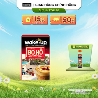 Wake-Up Cà Phê Hòa Tan Bờ Hồ - Hộp 18 Gói X 17G
