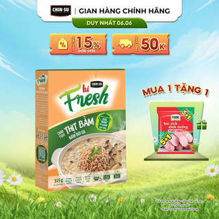 Cháo Tươi CHIN-SU Hi Fresh Thịt Bằm Nấm Đùi Gà 315G