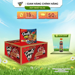 Mì Nấu OMTOMI Bò Cay - Thùng 16 Gói X 101G
