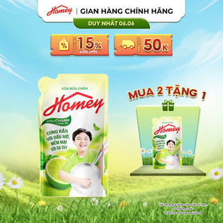 Sữa rửa chén Homey hương Chanh & Húng tây Túi 950gr