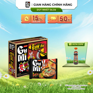 Mì Gumi Hương Vị Bún Bò - Thùng 30 Gói x 75gr
