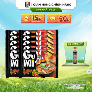 Mì Gumi Hương Vị Bún Bò - Combo 10 Gói x 75gr