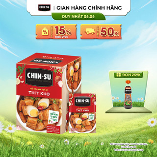 Gia Vị CHIN-SU Hoàn Chỉnh - Xốt Thịt Kho - Hộp 10 Gói x 70g