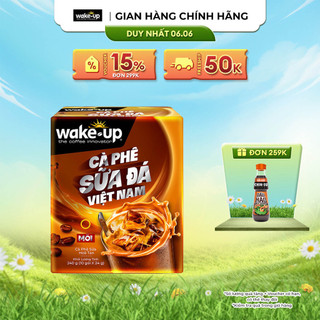 Cà phê hòa tan Wake Up Sữa Đá Việt Nam - Hộp 10 gói x 24g