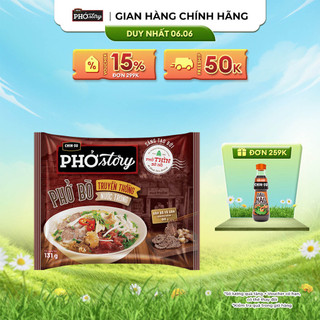 Phở Bò Phở Story (Gói Có Thịt) 131g