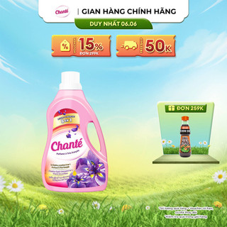 Nước Giặt Xả Chanté Cao Cấp 8 Trong 1 Hương Hoa Diên Vĩ Pháp Chai 3.4kg