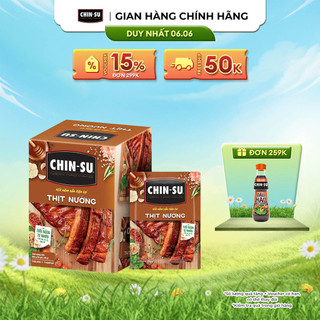 CHIN-SU Xốt Nêm Sẵn Tiện Lợi Thịt Nướng Hộp 10 Gói x 80G