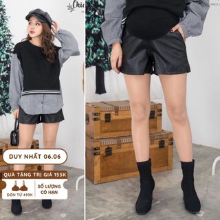Quần short bầu da