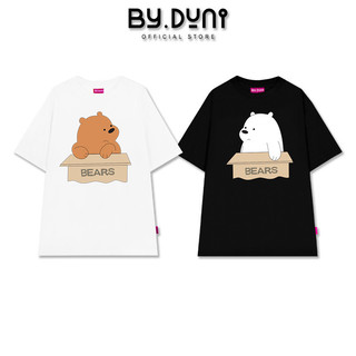 Áo thun cặp đôi nam nữ form rộng tay lỡ unisex, áo cặp bạn thân vải cotton mẫu GẤU BEAR UT