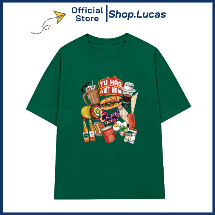Áo Thun TỰ HÀO VIỆT NAM CÀ PHÊ HÔNG Unisex Nam Nữ Cotton Cổ Tròn UT
