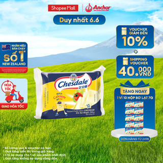  Phô mai CHESDALE CHEDDAR lát vị sữa 250G (12 miếng)