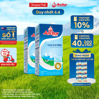  Combo 2 sữa tươi tiệt trùng Anchor ít béo hộp 1 lít