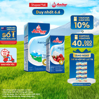  Combo làm Cafe Muối - Whipping Cream Anchor 250ml + Sữa tươi Anchor