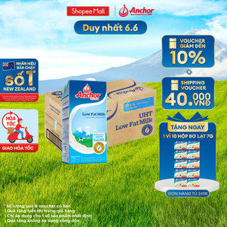  Thùng 12 hộp sữa tươi tiệt trùng Anchor ít béo hộp 1 lít