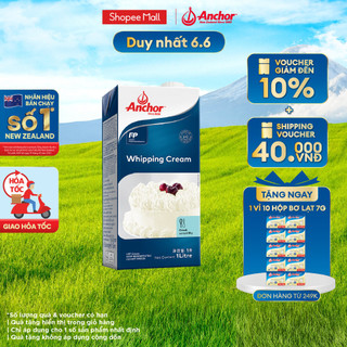  Kem sữa tươi tiệt trùng Anchor Whipping cream hộp 1 lít