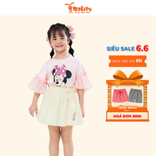Áo thun phối voan bé gái Rabity áo thun minnie cho bé áo kiểu mùa hè mẫu mới 503.003