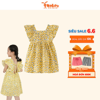 Váy thun sát nách bé gái cao cấp Rabity đầm cánh tiên thoáng mát cho trẻ 92604 váy hở lưng cho bé vải cotton thô