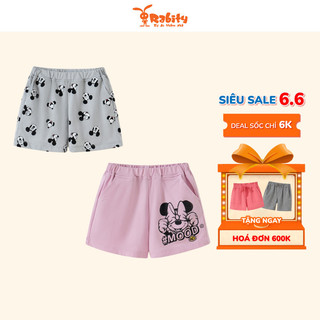 Quần short bé trai Rabity quần mùa hè cho bé gái hình mickey minnie 5615