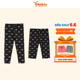 Quần legging lửng cho bé gái Rabity quần cotton co giãn cho bé 9-21kg 92556
