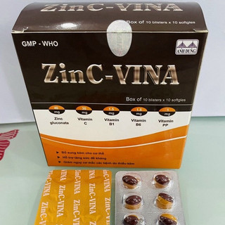 Zinc Vina bổ sung kẽm, hỗ trợ ăn ngon, tăng cường sức khỏe, tăng sức đề kháng, miễn dịch chống còi xương t