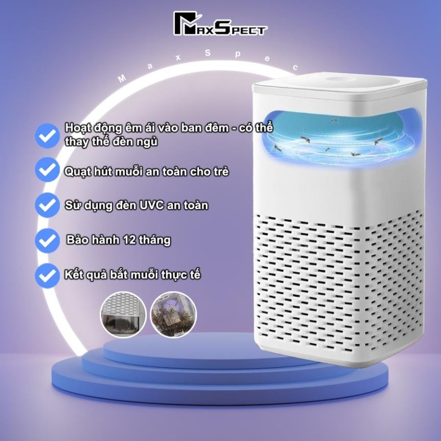 Đèn bắt muỗi, máy bắt muỗi, máy diệt côn trùng thông minh kiêm đèn ngủ cắm cổng usb cao cấp