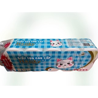 Giấy Vệ Sinh Cuộn Cao Cấp Hanky Túi 10 Cuộn Giấy Vệ Sinh 4 Lớp Không Chất Tẩy Trắng Siêu Mềm Mại