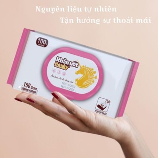Thùng Combo 10 Gói Khăn Ướt To 1 Gói 120 Tờ Hanky Không Cồn Không Parabens Cao Cấp Dành Cho Em Bé Cực Kì An Toàn