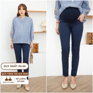 Quần bầu skinny kaki xanh