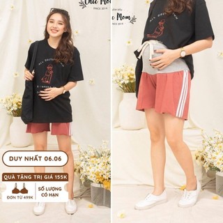 QUẦN SHORT BẦU COTTON, DÁNG THỂ THAO
