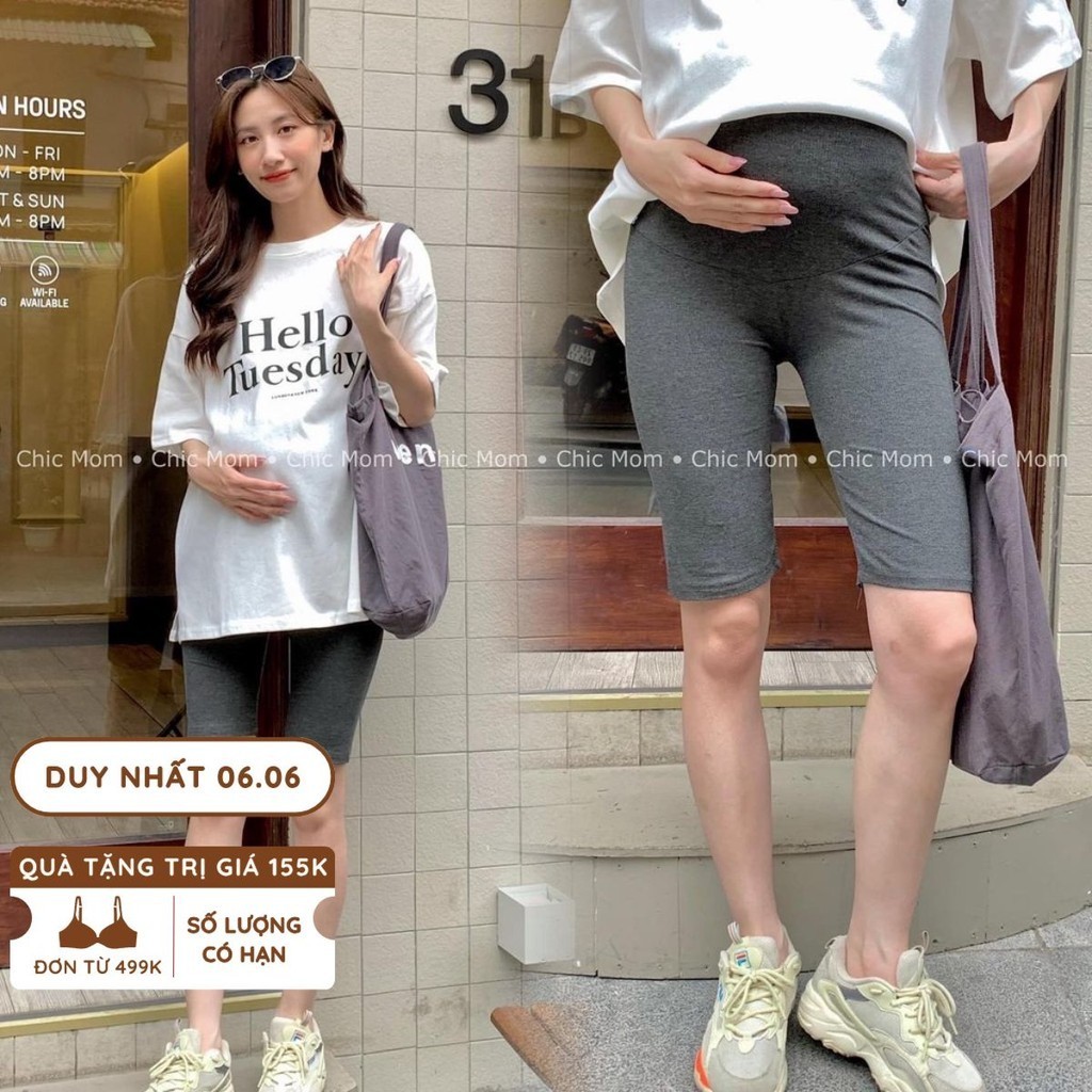 Quần bầu legging lửng đùi (có đáp bụng riêng)