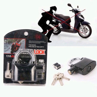 Khoá Chống Trộm Có Còi Báo Động Cao Cấp - Ổ Khoá chống trộm có còi báo động tiện lợi tặng kèm pin thay thế