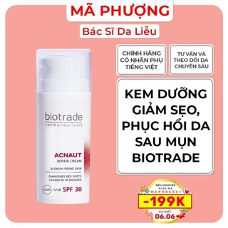 Kem dưỡng giảm sẹo, phục hồi da sau mụn Biotrade Acnaut Repair