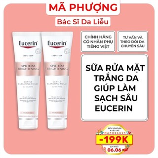 [CHÍNH HÃNG] Sữa Rửa Mặt Tạo Bọt Trắng Da Eucerin Ultrawhite Spotless 150g