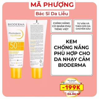 Kem chống nắng Bioderma Photoderm Max aquafluid không màu (40ml)