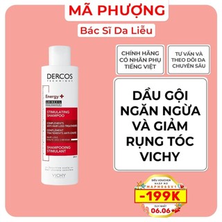 [CHÍNH HÃNG] Dầu gội giúp ngăn ngừa và giảm rụng tóc Vichy Dercos (200ML)