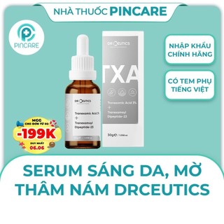 Serum sáng da, mờ thâm nám tranexamic acid 3% tranexamoyl dipeptide-23 drceutics 30g-hàng chính hãng -nhà thuốc pincare
